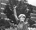 Geraldine Ferraro, first female Vice Presidential candidate running with Presidential candidate Walter Mondale, visits University of Texas at Arlington campus (10006337)