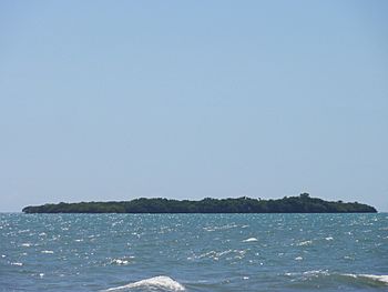 Isla del Frio, Ponce, Puerto Rico, tomada mirando hacia el sureste desde la costa del municipio de Juana Diaz (DSC05618).jpg