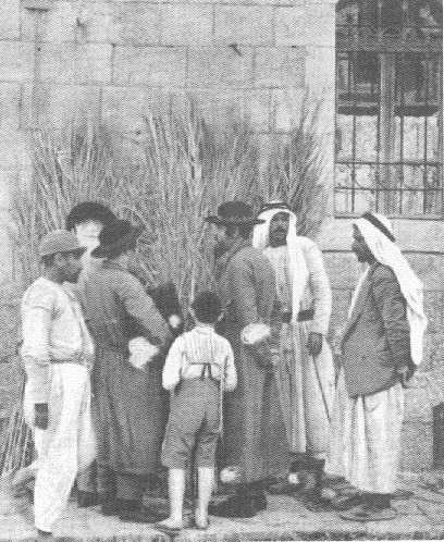 Jerusalem Arabs selling sechach