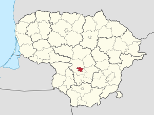 Location of Kaunas