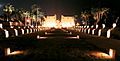 Luxor, Luxor Temple, sphinx alley at night, Egypt, Oct 2004