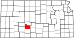 State map highlighting Edwards County