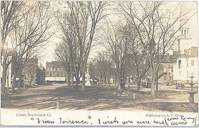 PostcardSouthingtonCTCenter1908