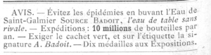 Pub Source Badoit 1857