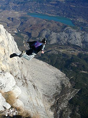 Steph Davis wingsuit BASE brento