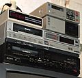 Three betamax vcrs