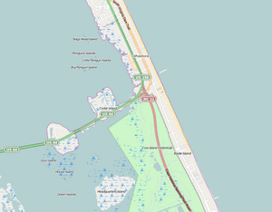 Map of Whalebone Junction, North Carolina, on Bodie Island