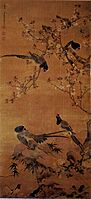 Bian Jingzhao-Birds Flocking at Flowers and Bamboo