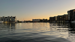 Cambridge Creek at sunset