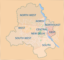 Delhi districts