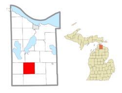 Location within Cheboygan County