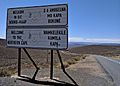 Northern Cape Welcome Sign