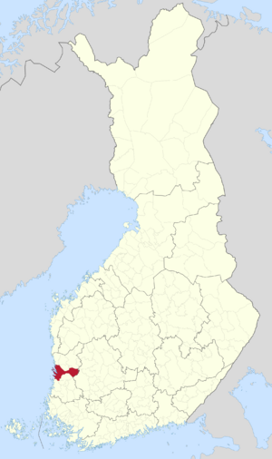 Location of Pori in Finland