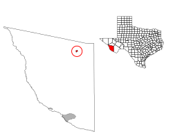 Location of Marfa in Presidio County