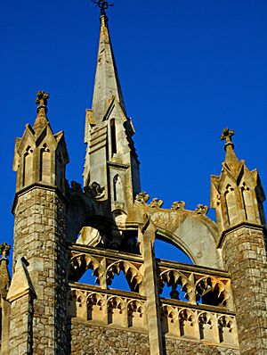 Sutton, Surrey, Greater London, Trinity Church crown and lantern spire