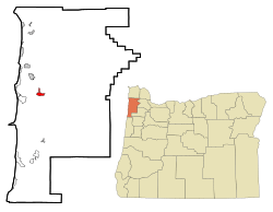 Location in Oregon