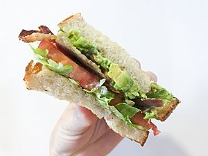 Bacon, lettuce, tomato, and avocado