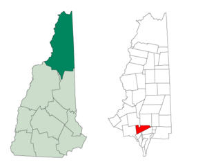 Location in Coös County, New Hampshire