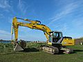 Excavator in Brittany France