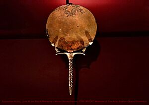 Exposition Nubia, Land of the Black Pharaohs – Mirror. Kerma Period, 1700-1550 BC