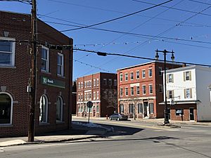 Intersection of Central and Main streets in Farmington