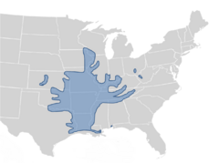 Graptemys ouachitensis map