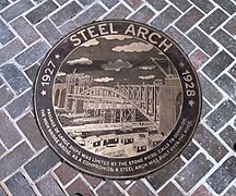 High Bridge re-opening first weekend - plaque Steel Arch