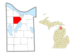 Location within Cheboygan County