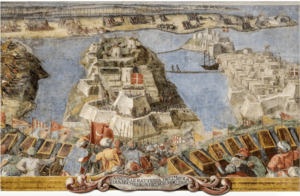 L'assedio e batteria dell'isola, e di S. Michele. 27.06.1565