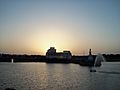 Lakhota Lake and Ranjith Raja museum at evening.