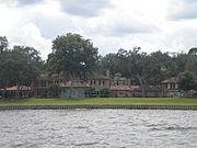 Riverfront view of the beautiful Los Cedros house.