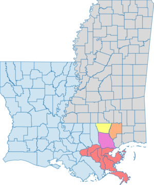 Map of Greater New Orleans