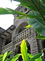 Punahou Pauahi Hall through leaves