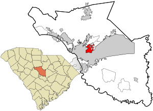 Location in Richland County and the state of South Carolina.