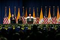 Vice President Cheney Pope Benedict XVI on stage