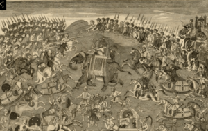 Battle between Mughal princes Chatelain