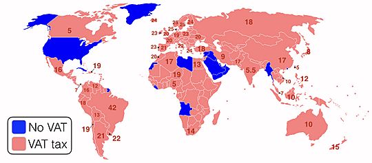 Counties with VAT tax