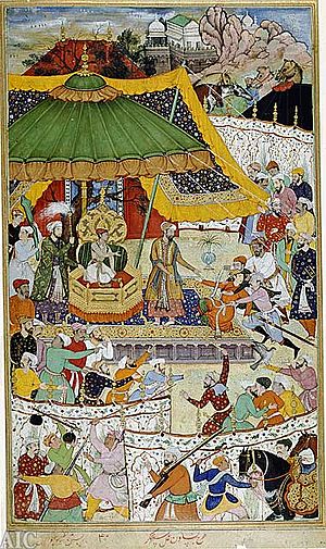 Court of Akbar from Akbarnama