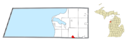 Location within Benzie County