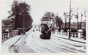 Hanwell bridge with tramcar crossing