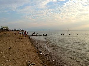 Hunstanton Beach at Dusk Aug 2013