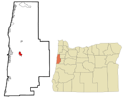 Location in Oregon