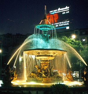 Lisbon - Rossio at Night (2678755642)