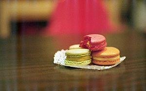 Macarons on a paper doily, October 2010