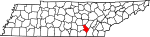 State map highlighting Sequatchie County