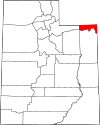 State map highlighting Daggett County