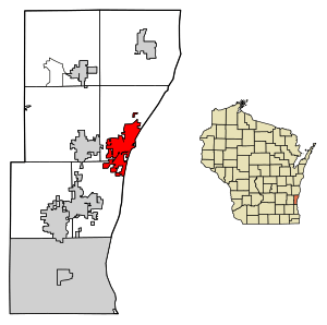 Location of Port Washington in Ozaukee County, Wisconsin.