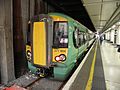 Unit 377604 at Victoria in June 2014