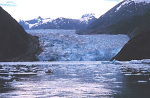 Whaler off of NOAA Ship John N. Cobb-Sawyer Glacier