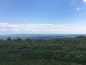 Big Pocono State Park view south from Camelback Mountain